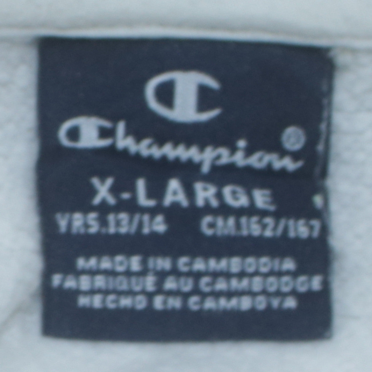 Champion Boys White Pullover Hoodie XL 13-14 Years Cotton Blend Logo Sweatshirt