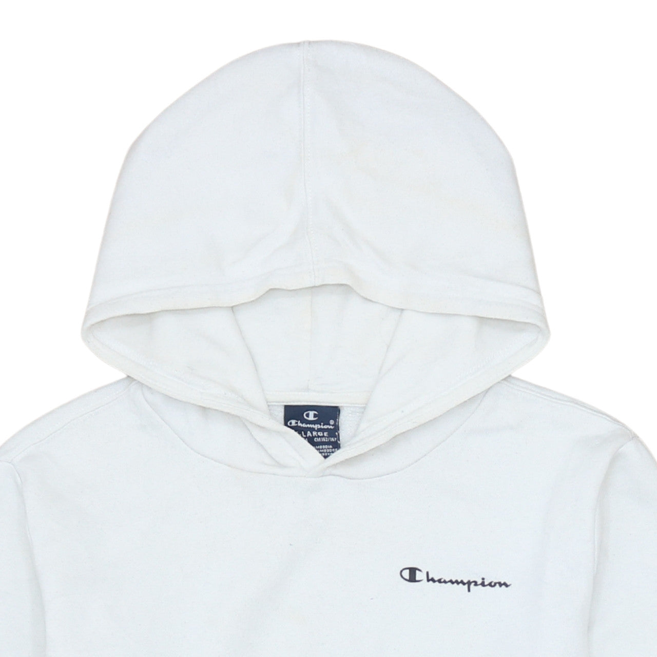 Champion Boys White Pullover Hoodie XL 13-14 Years Cotton Blend Logo Sweatshirt