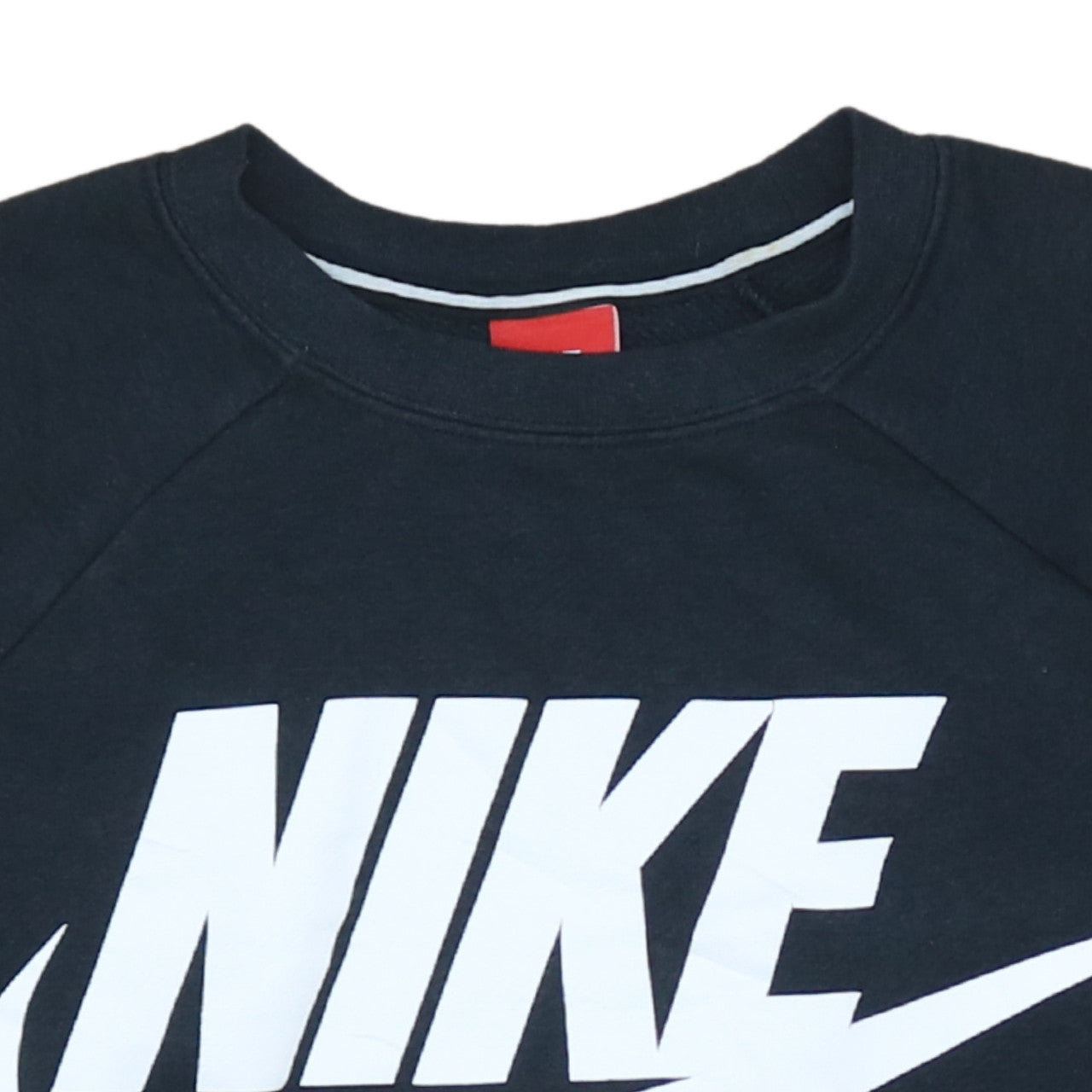 Nike Womens Black Small Pullover Sweatshirt with Logo Print