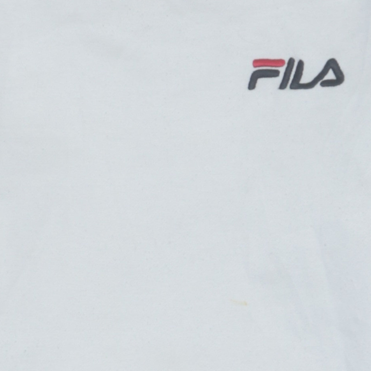 FILA Men's White Small Logo Crew Neck Pullover Sweatshirt Size S