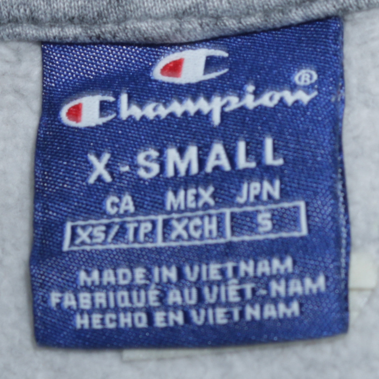 Champion Womens Grey XS Pullover Hoodie with Logo Embroidery