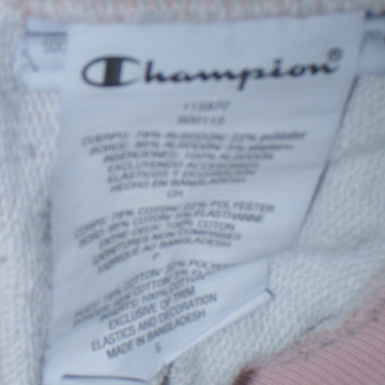 Champion Womens Multicoloured Small Pullover Hoodie Cotton Blend