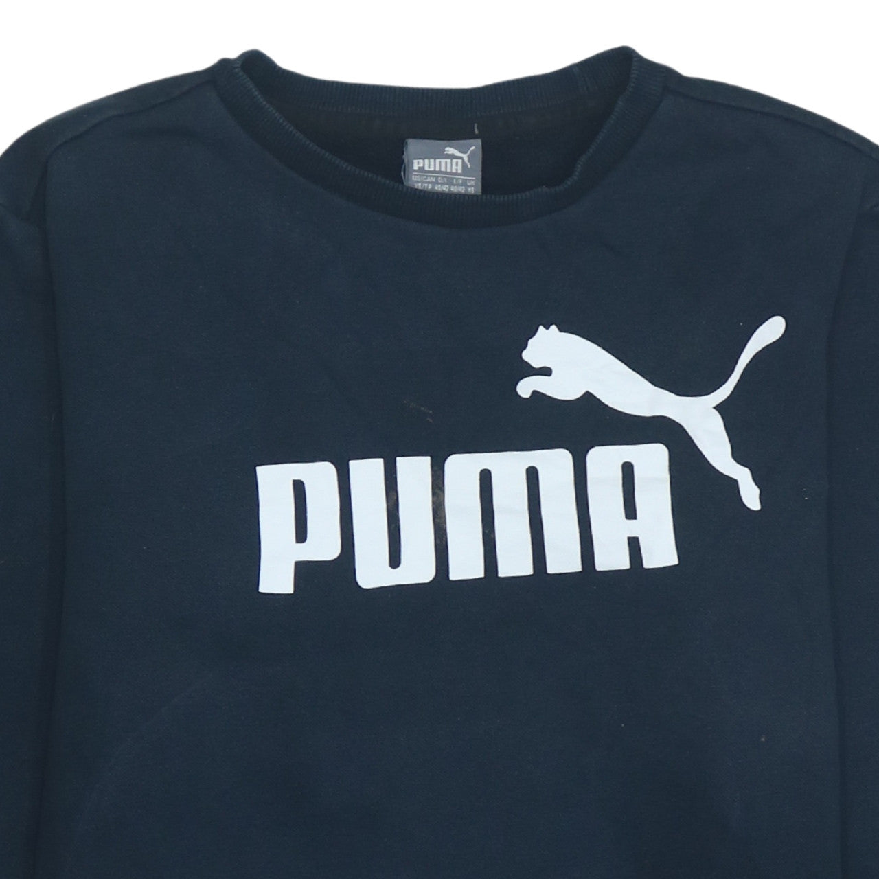 Puma Womens Black XS Crew Neck Pullover Sweatshirt