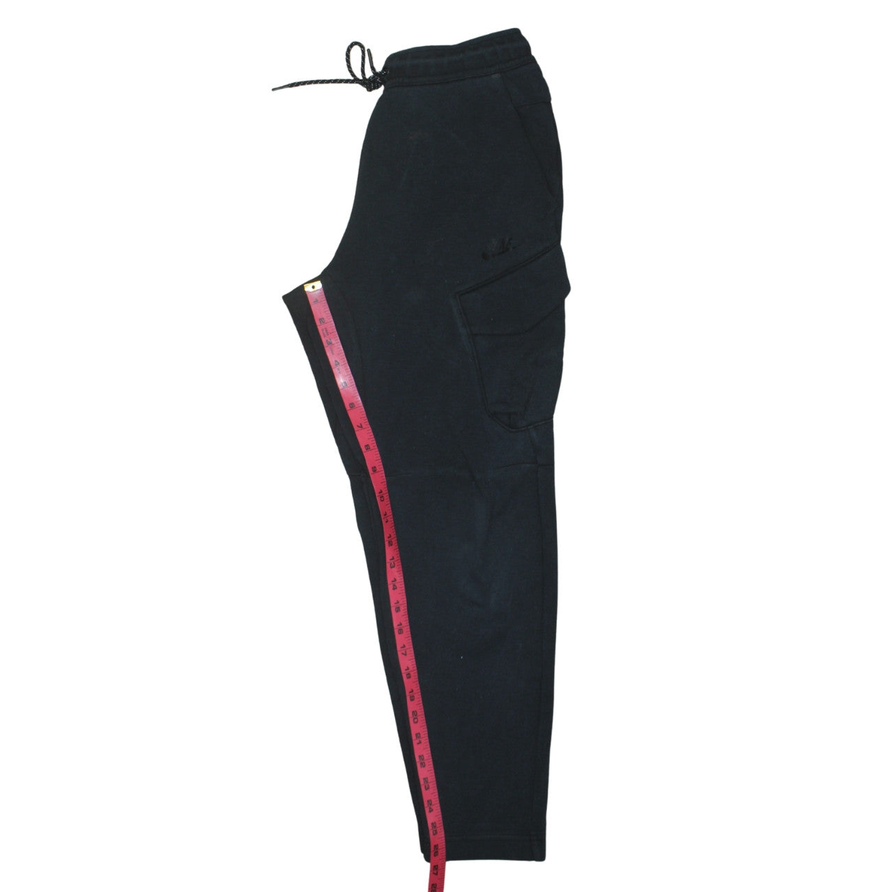 Nike Men's Black Cargo Jogger Trousers Size S Fleece Cotton Blend