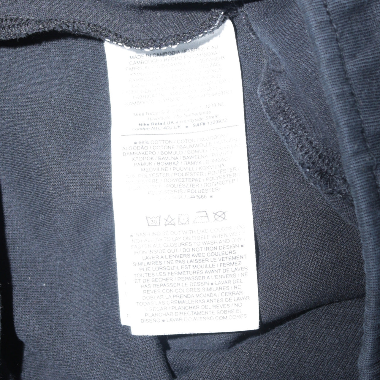Nike Men's Black Cargo Jogger Trousers Size S Fleece Cotton Blend