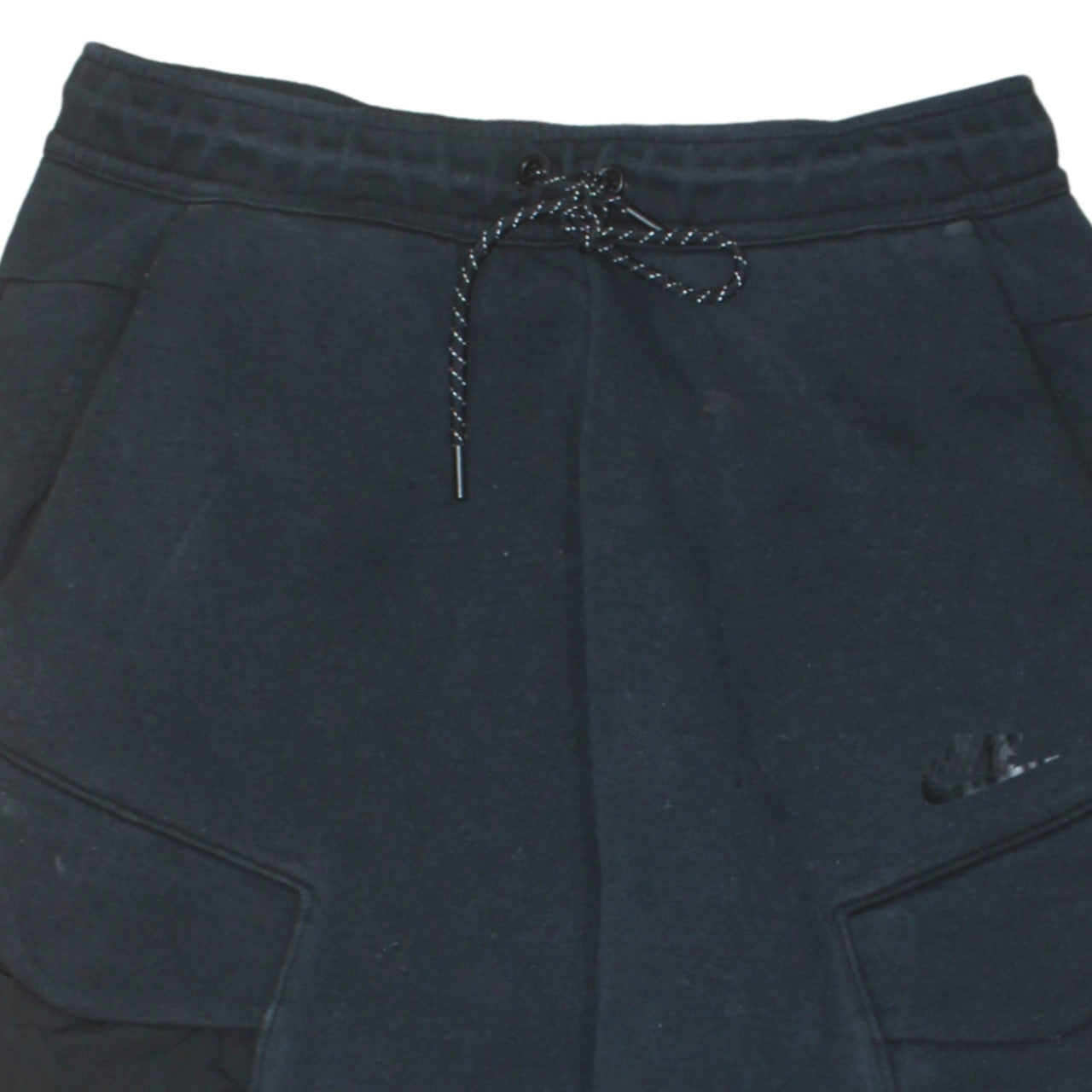 Nike Men's Black Cargo Jogger Trousers Size S Fleece Cotton Blend