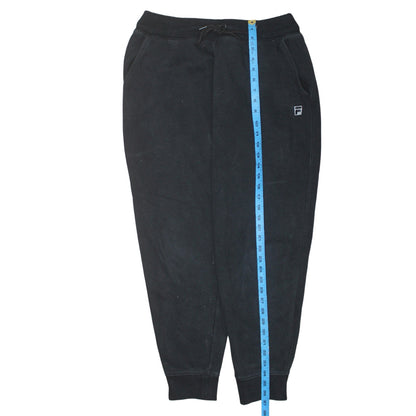 Close-up detail of Fila Men's Black Jogger Sweatpants L Regular Fit Casual