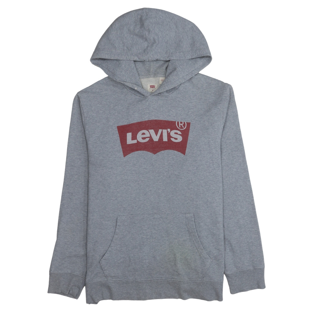 Levi's Men's Grey Pullover Hoodie M Logo Graphic Cotton Blend