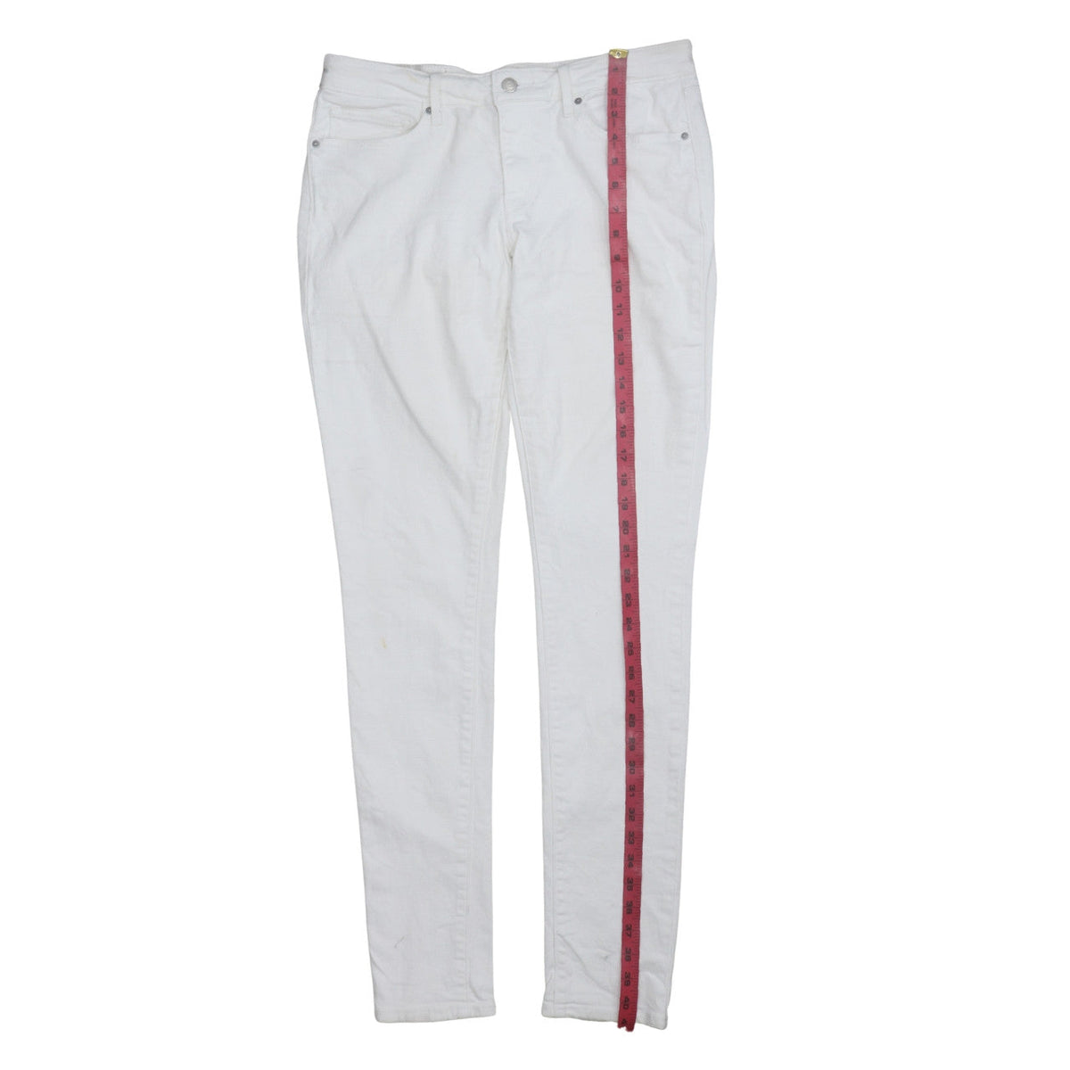 Levi's Women's White 711 Skinny Jeans Size 30 Mid Rise Denim