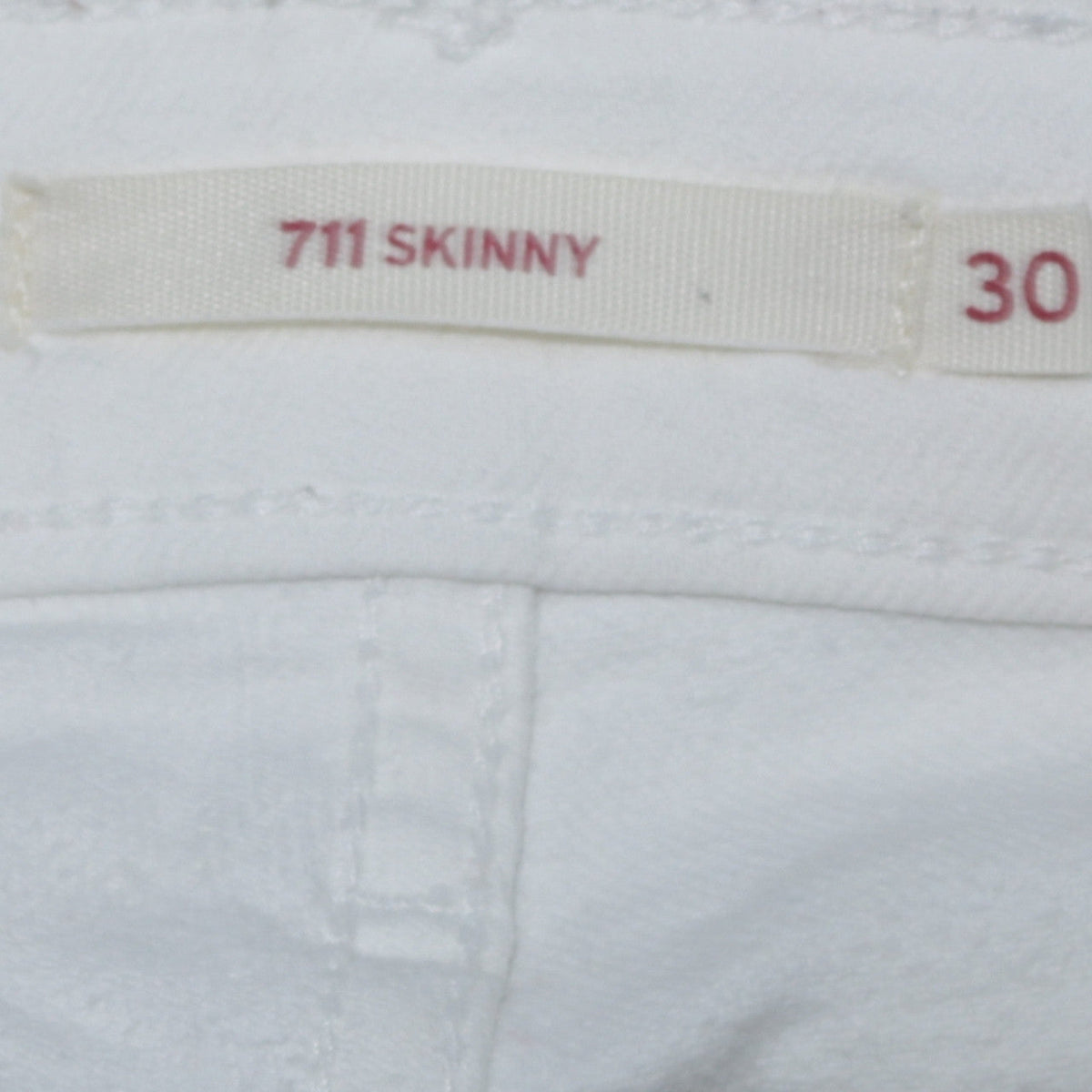 Levi's Women's White 711 Skinny Jeans Size 30 Mid Rise Denim
