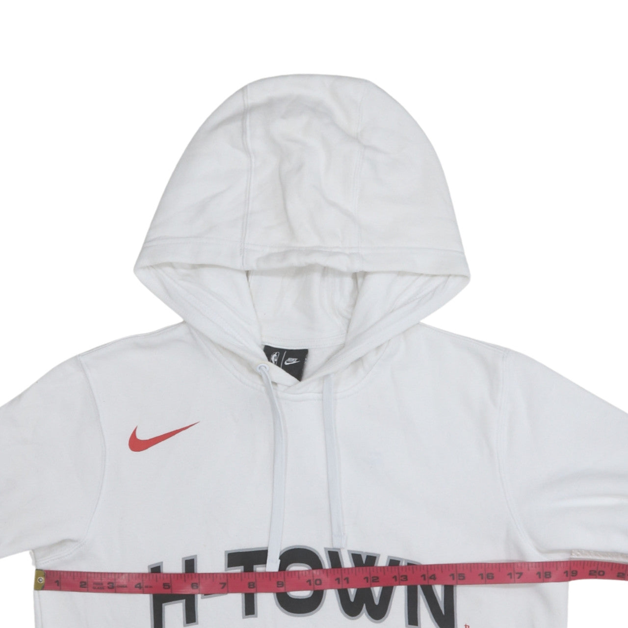 Nike Men's White H-Town Pullover Hoodie Size S Regular Fit Sportswear