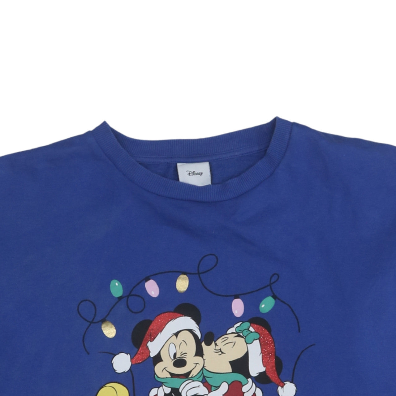 Disney Tu Women's Blue Christmas Mickey & Minnie Sweatshirt Size 18