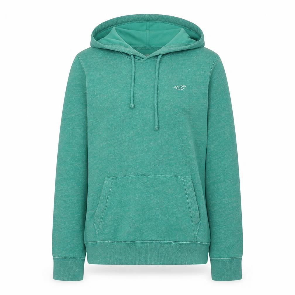 Hollister Women’s Green Pullover Hoodie Small Cotton Blend Casual