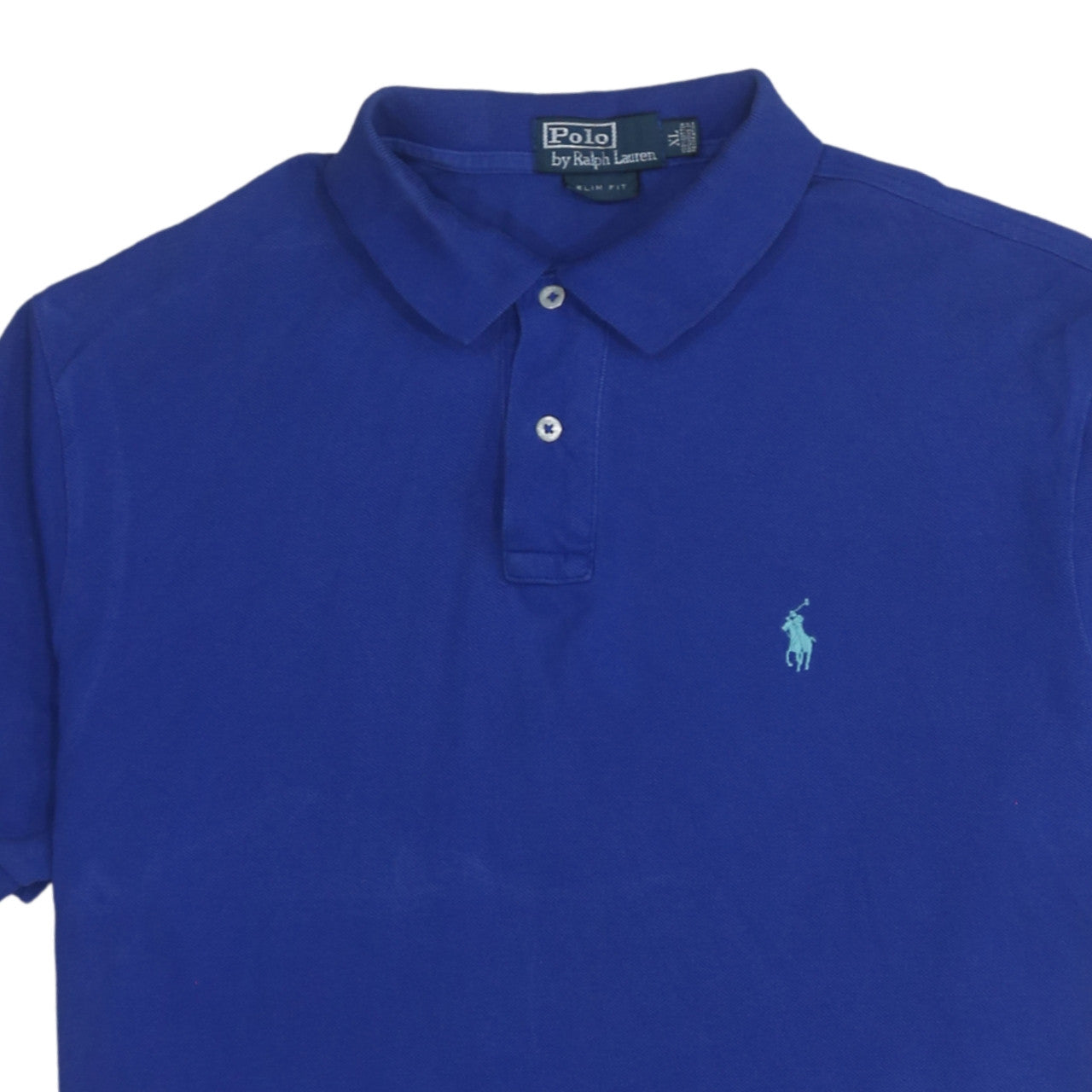 Ralph Lauren Men’s Blue Slim Fit Polo Shirt Size XL 100% Cotton