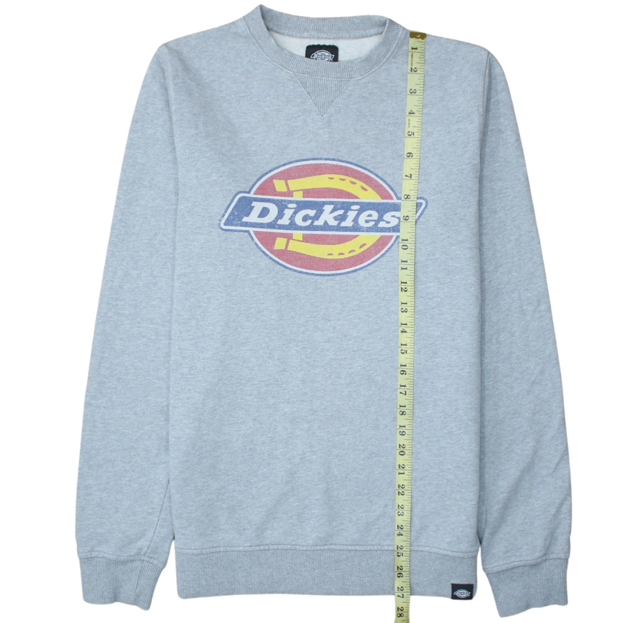 Dickies Men's Grey Small Crew Neck Pullover Sweatshirt