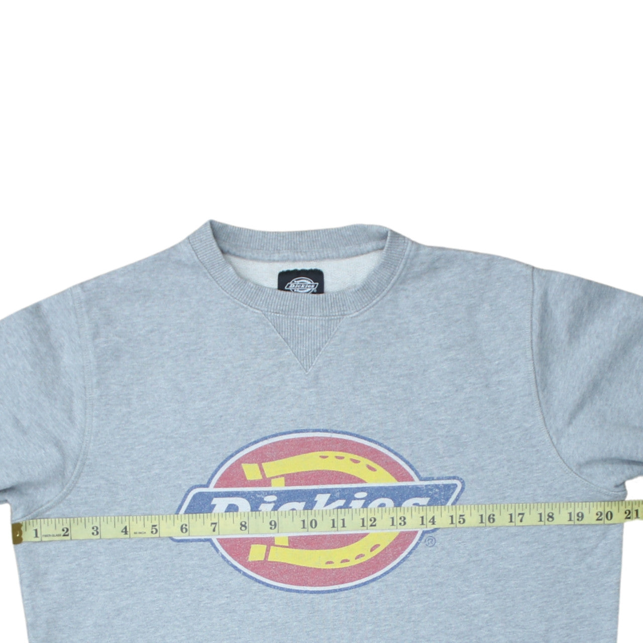 Dickies Men's Grey Small Crew Neck Pullover Sweatshirt