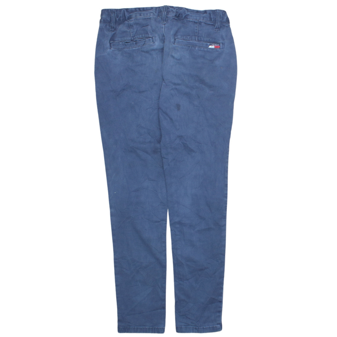Tommy Hilfiger Boys Blue Chino Trousers Size 164 Slim Fit Cotton Blend