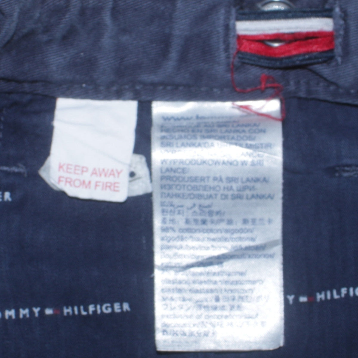 Tommy Hilfiger Boys Blue Chino Trousers Size 164 Slim Fit Cotton Blend