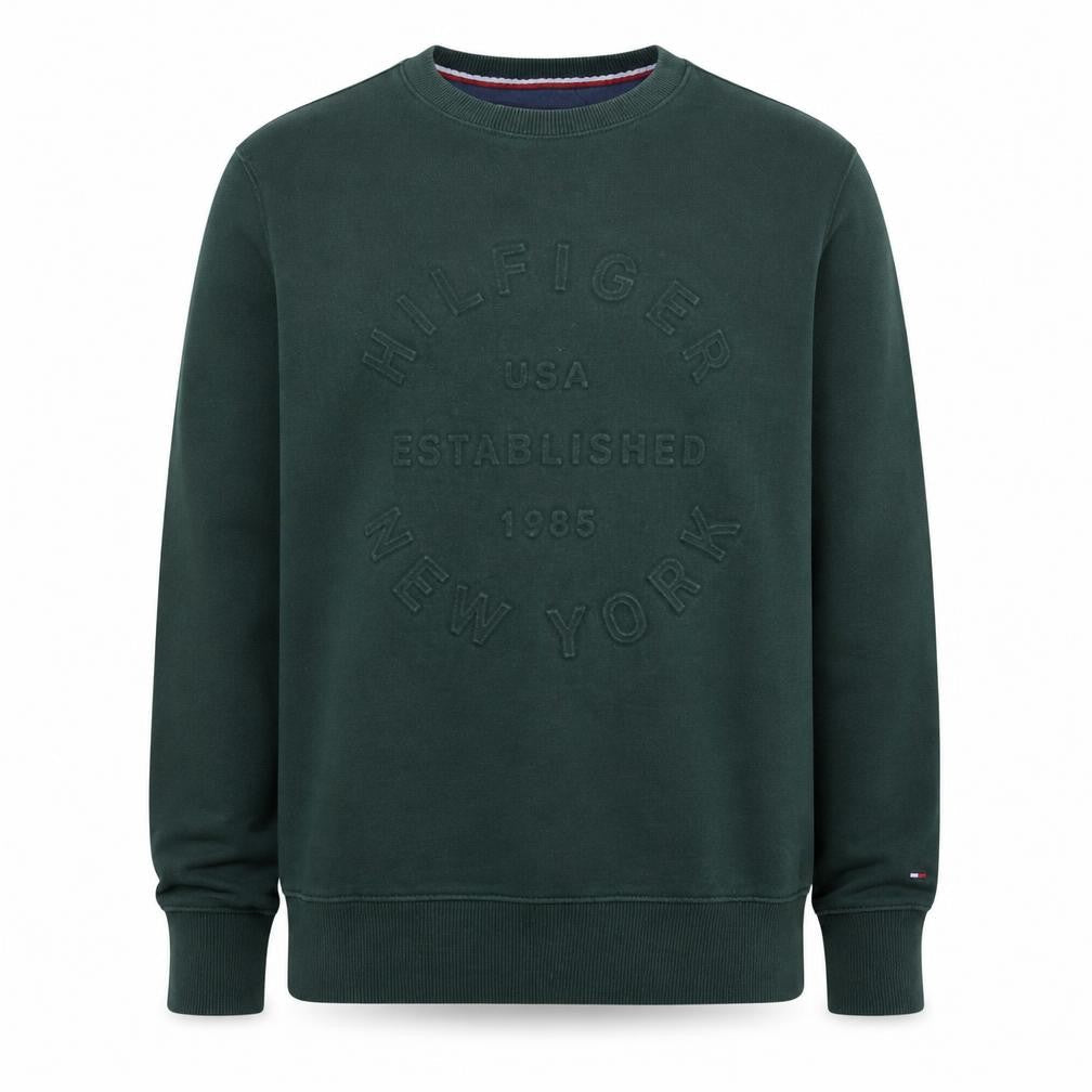 Tommy Hilfiger Mens Green Small Pullover Sweatshirt Classic Fit