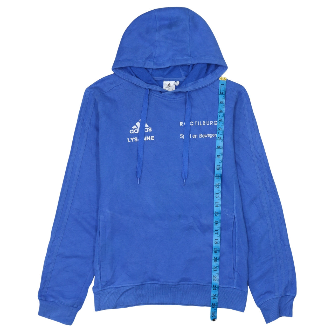Adidas Men's Blue Hooded Pullover Sweatshirt Small