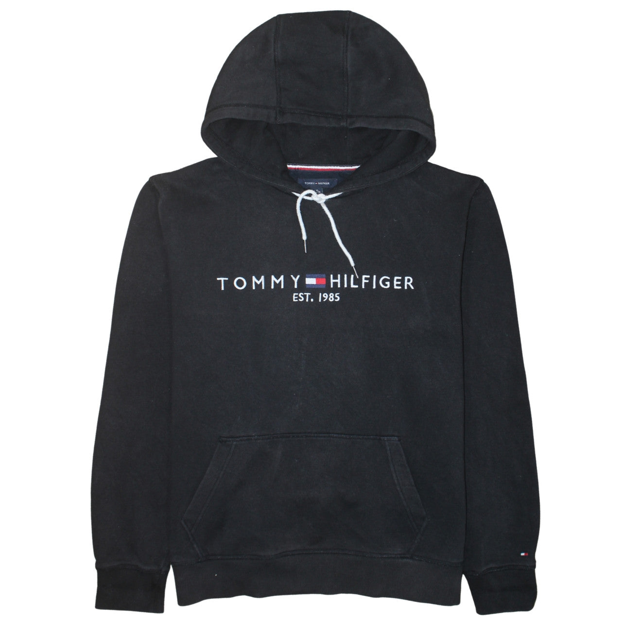 Tommy Hilfiger Men's Black XL Pullover Hoodie Embroidered Logo