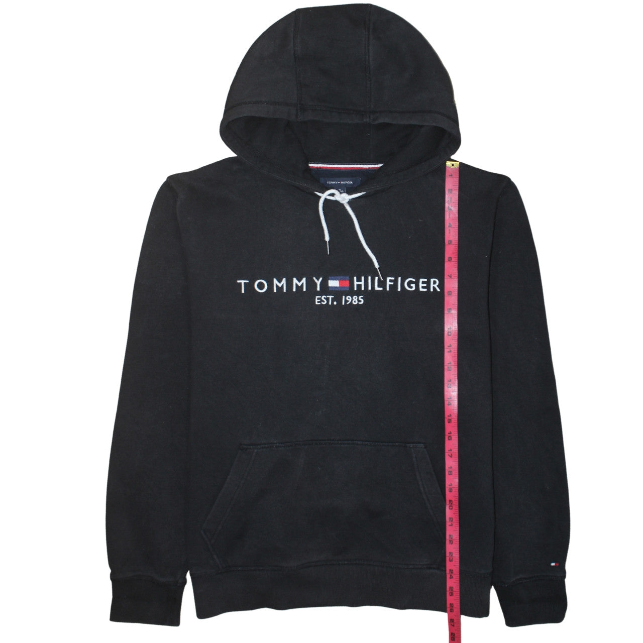 Tommy Hilfiger Men's Black XL Pullover Hoodie Embroidered Logo