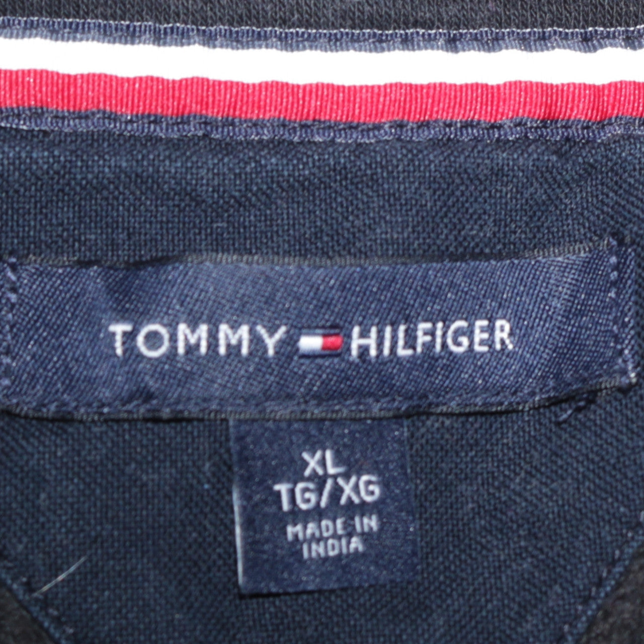 Tommy Hilfiger Men's Black XL Pullover Hoodie Embroidered Logo