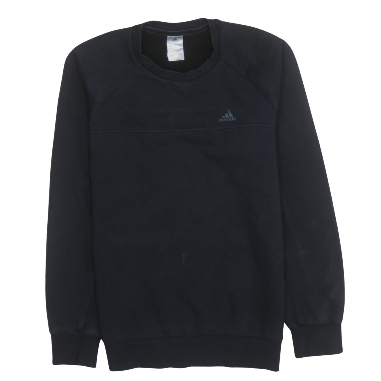 Adidas Men's Black Small Pullover Crew Neck Fleece Sweatshirt