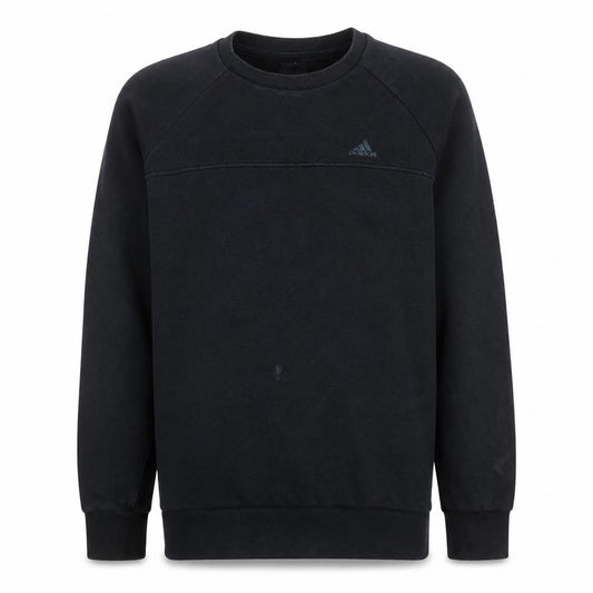 Adidas Men's Black Small Pullover Crew Neck Fleece Sweatshirt