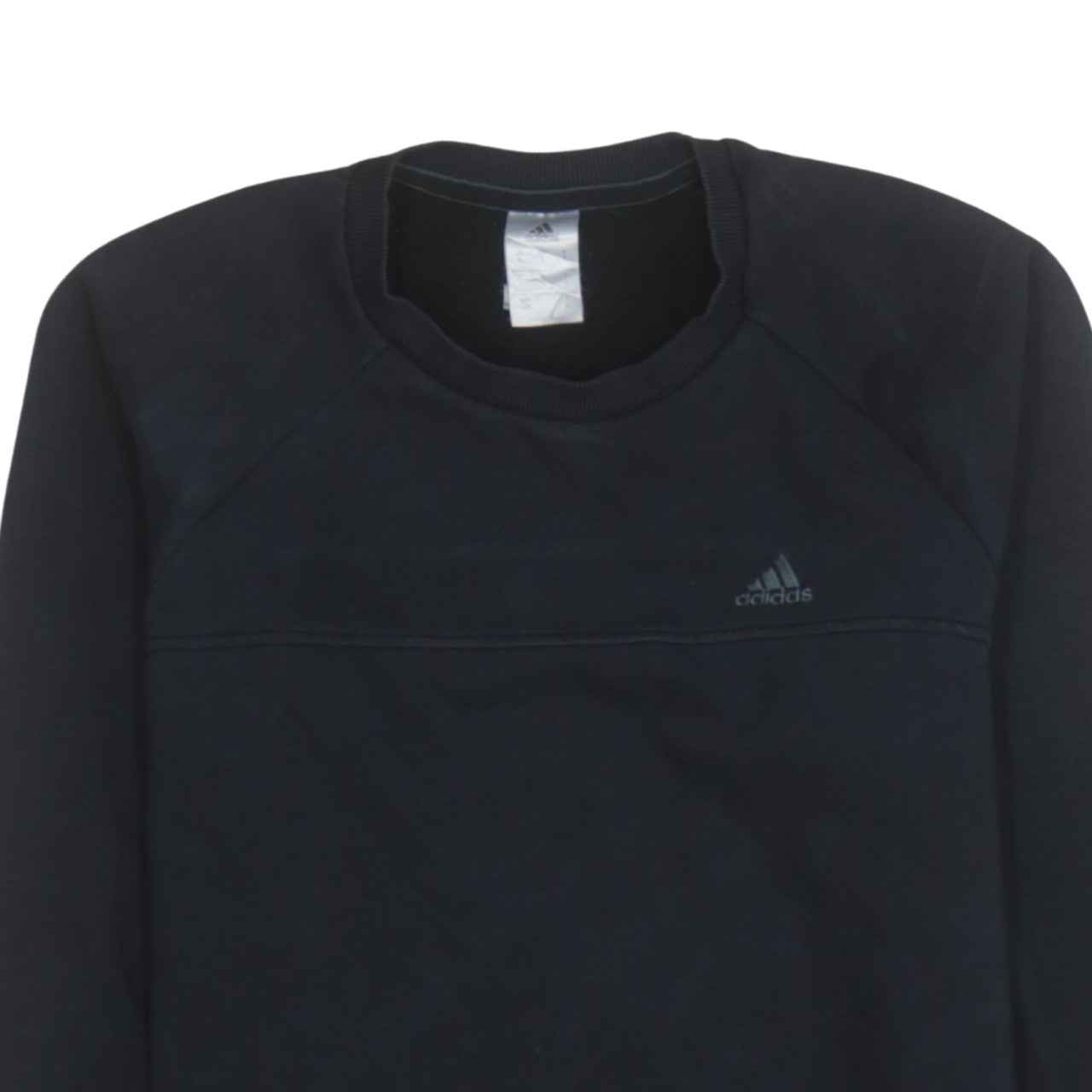 Adidas Men's Black Small Pullover Crew Neck Fleece Sweatshirt