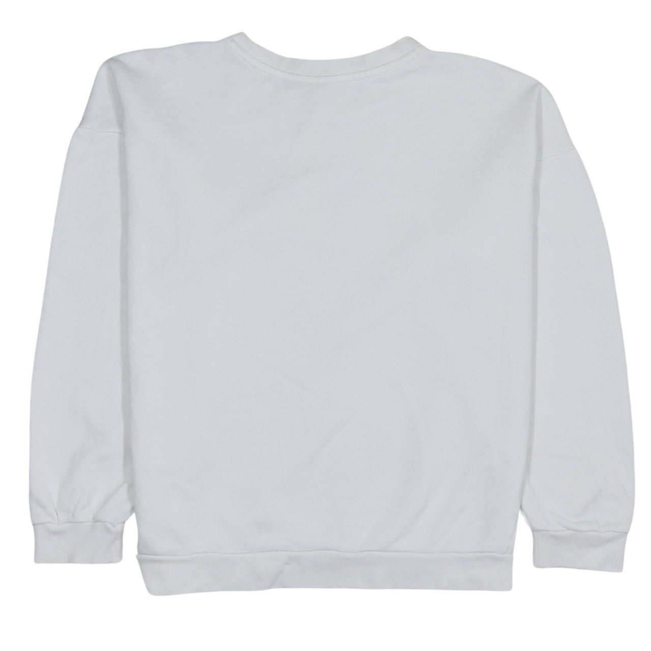 Adidas Women White Crew Neck Long Sleeve Logo Sweatshirt XS