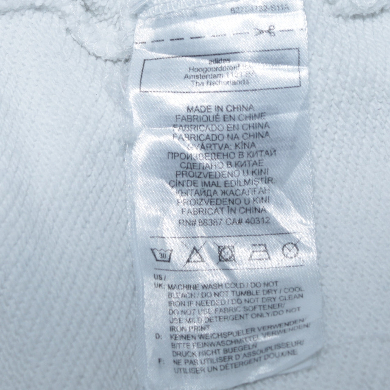 Adidas Women White Crew Neck Long Sleeve Logo Sweatshirt XS