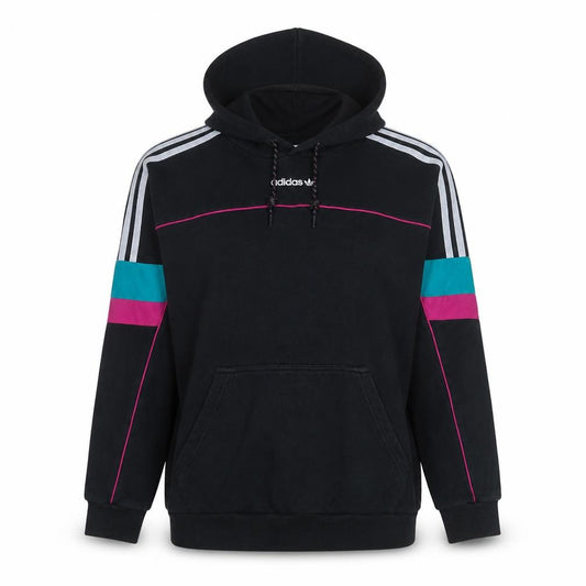 Adidas Women Black Hoodie UK 10 Pullover Hooded Sweatshirt