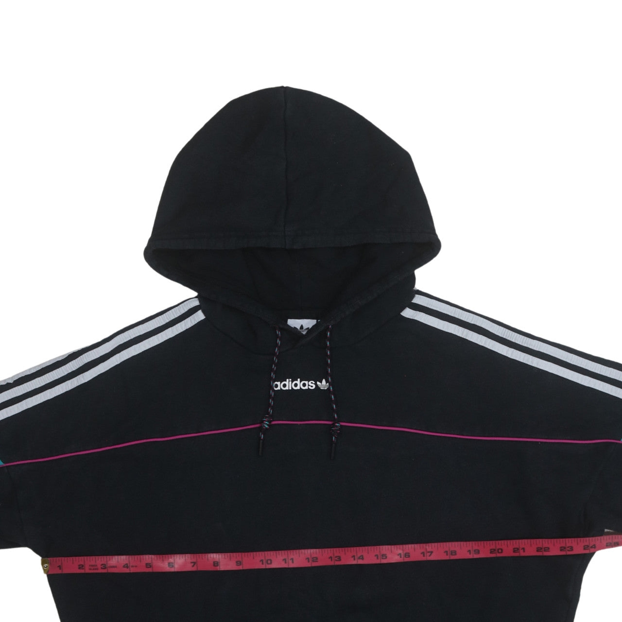 Adidas Women Black Hoodie UK 10 Pullover Hooded Sweatshirt