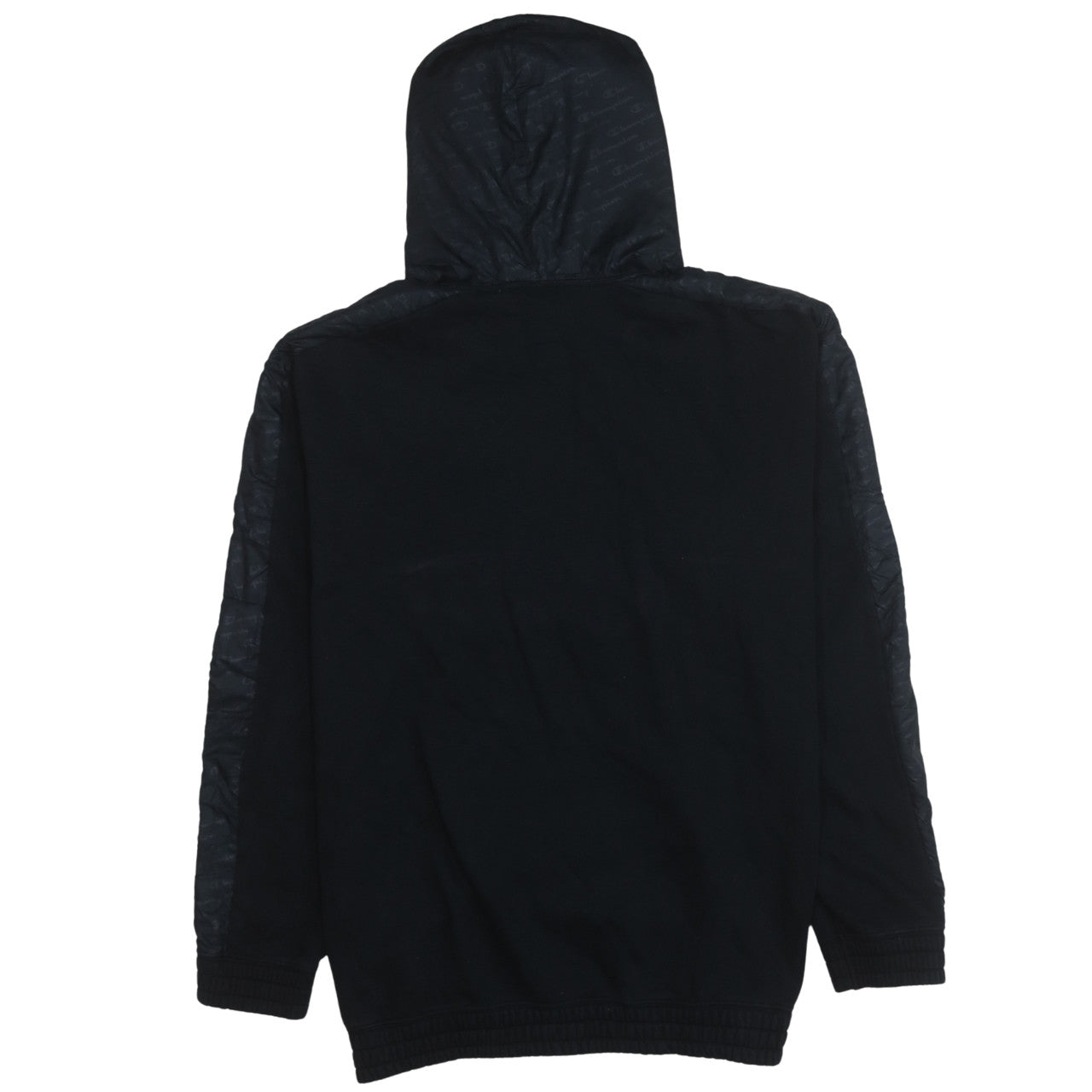 Champion Mens Black XL Pullover Hoodie Fleece Logo Sportswear