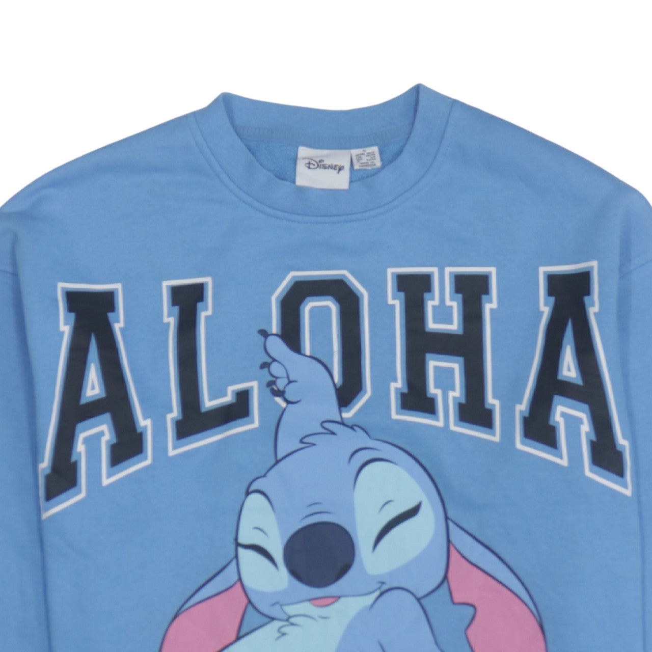 Disney Women Blue Stitch Aloha Sweatshirt Size S Regular