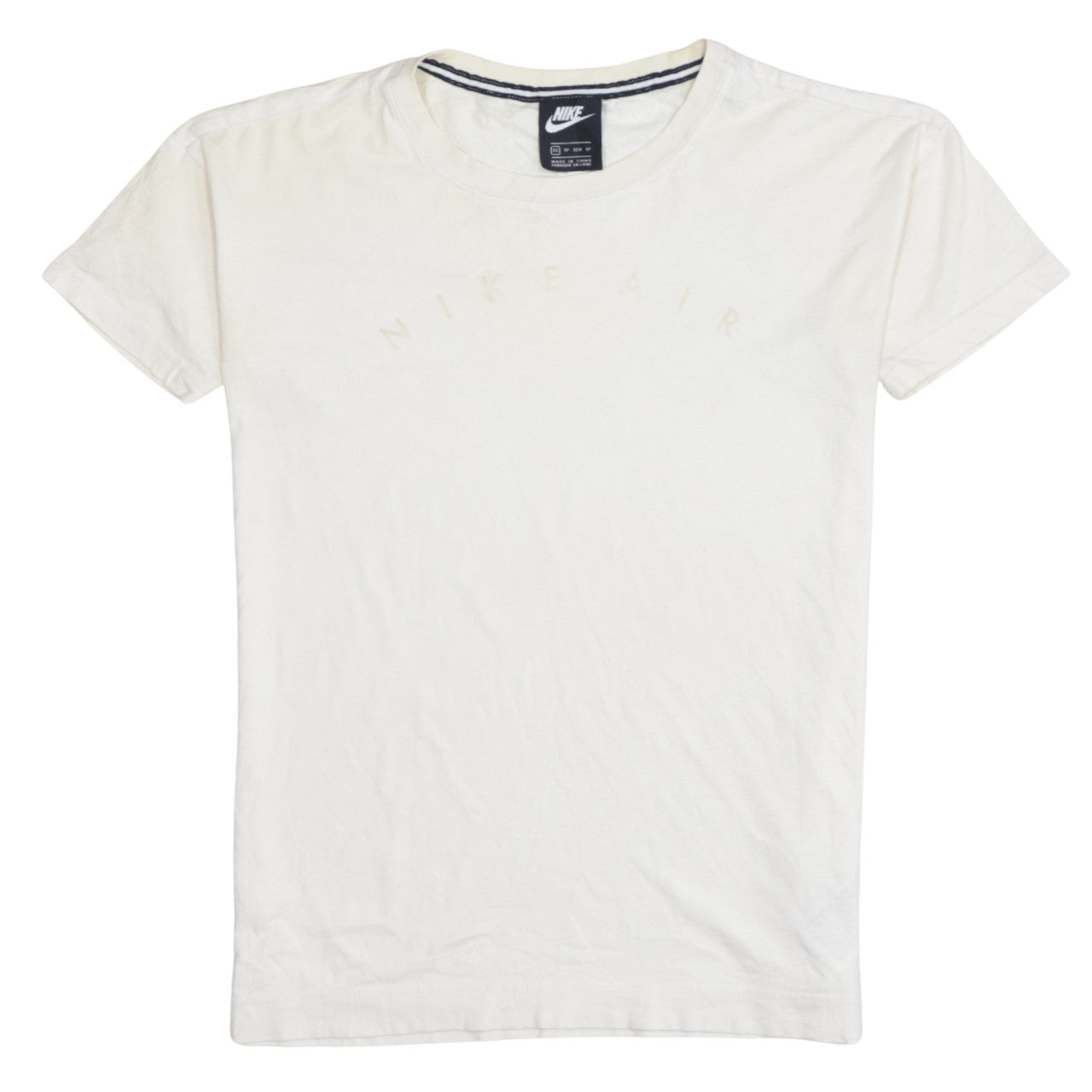 Nike Women's Ivory Air Logo Cotton Basic T-Shirt XS