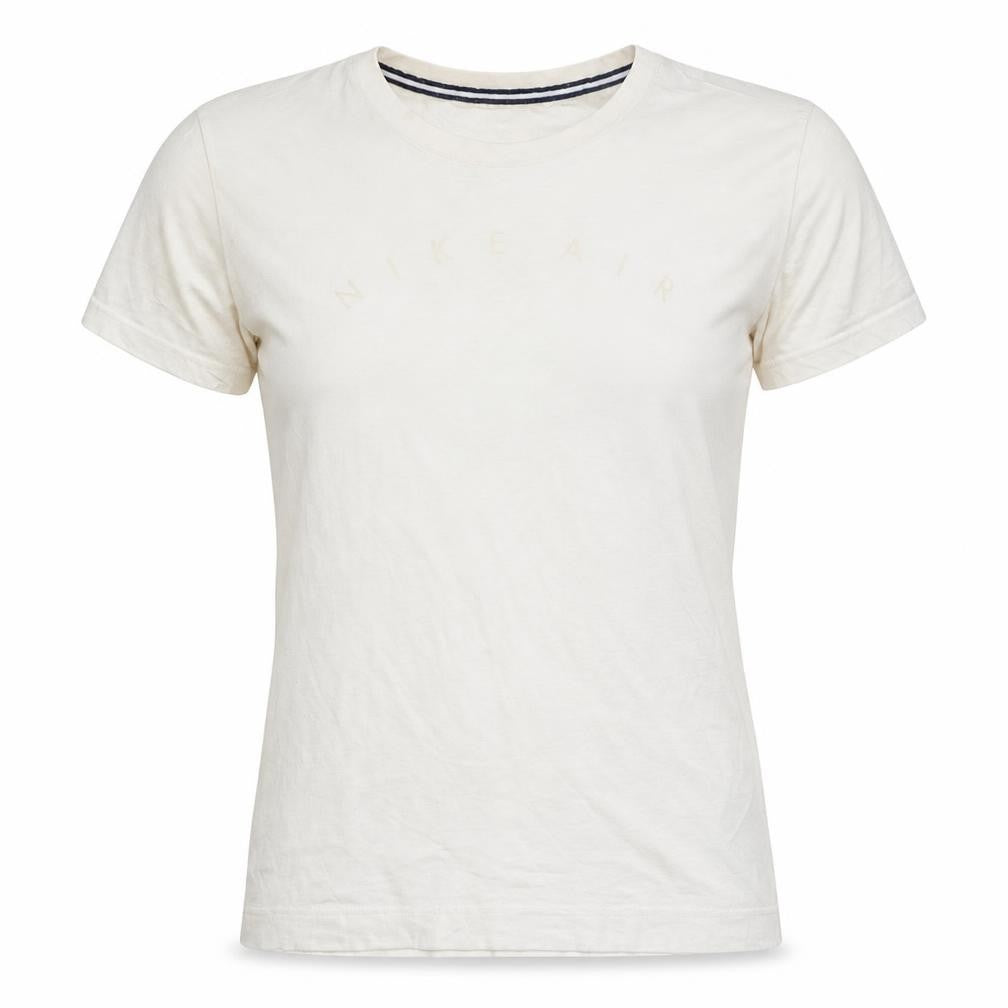 Nike Women's Ivory Air Logo Cotton Basic T-Shirt XS