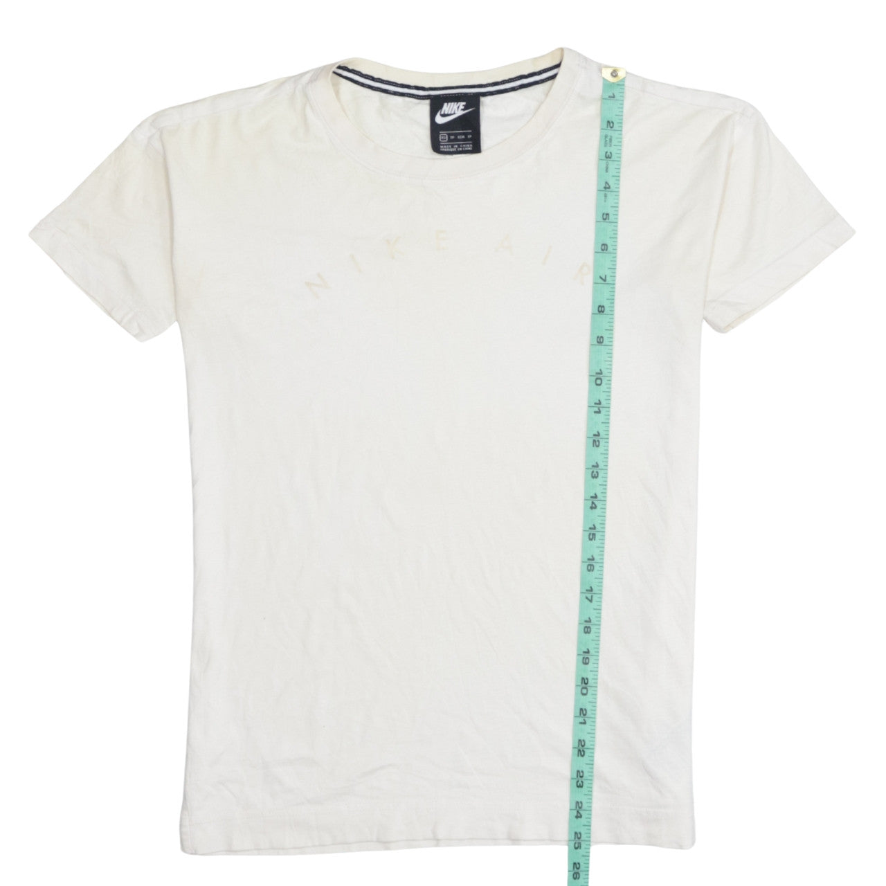 Nike Women's Ivory Air Logo Cotton Basic T-Shirt XS