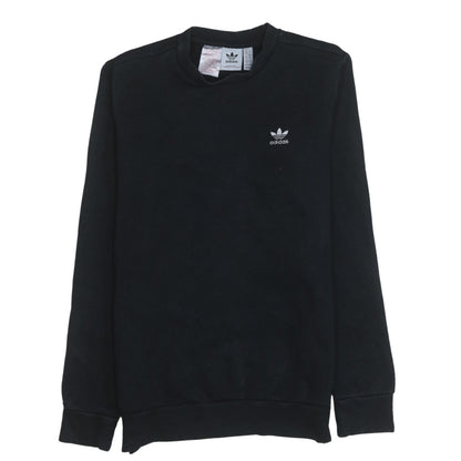 Additional front view of Adidas boys’ black crew neck pullover sweatshirt 13-14 years