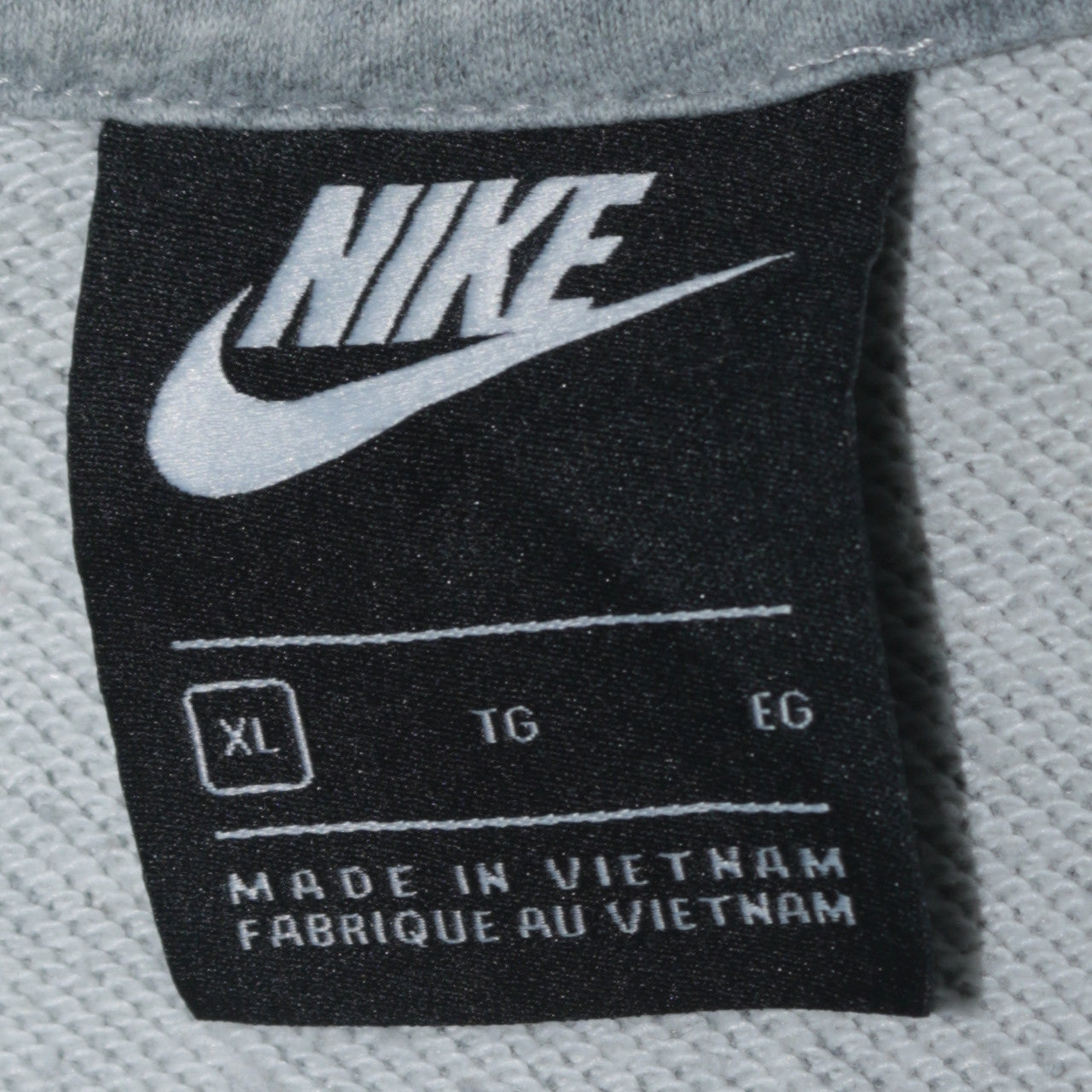 Nike Men's Grey Full Zip Hoodie XL Cotton Blend Casual Sweatshirt