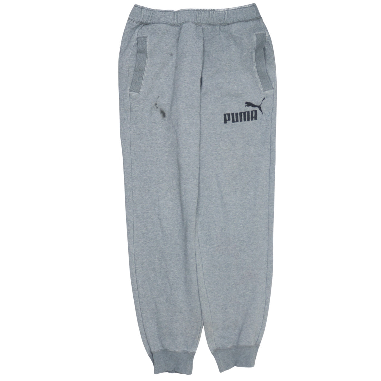 Puma Men's Grey M Sweatpants Joggers Elastic Waist Fleece Trousers