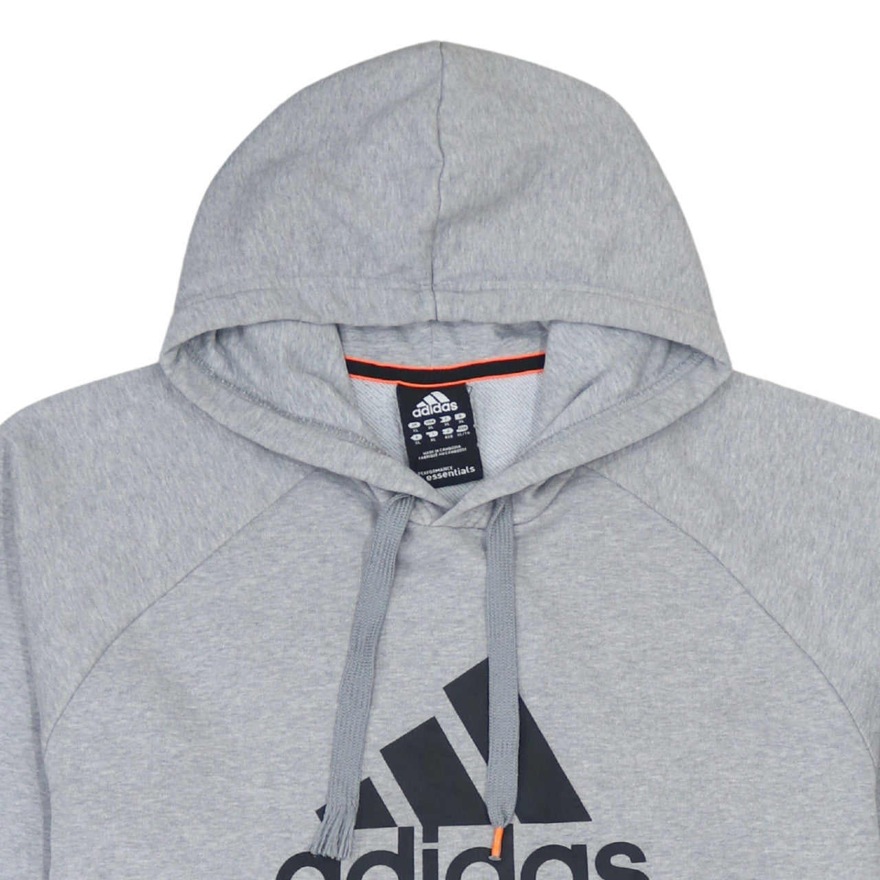 Adidas Men's Grey Pullover Hoodie Size S Essentials Fleece