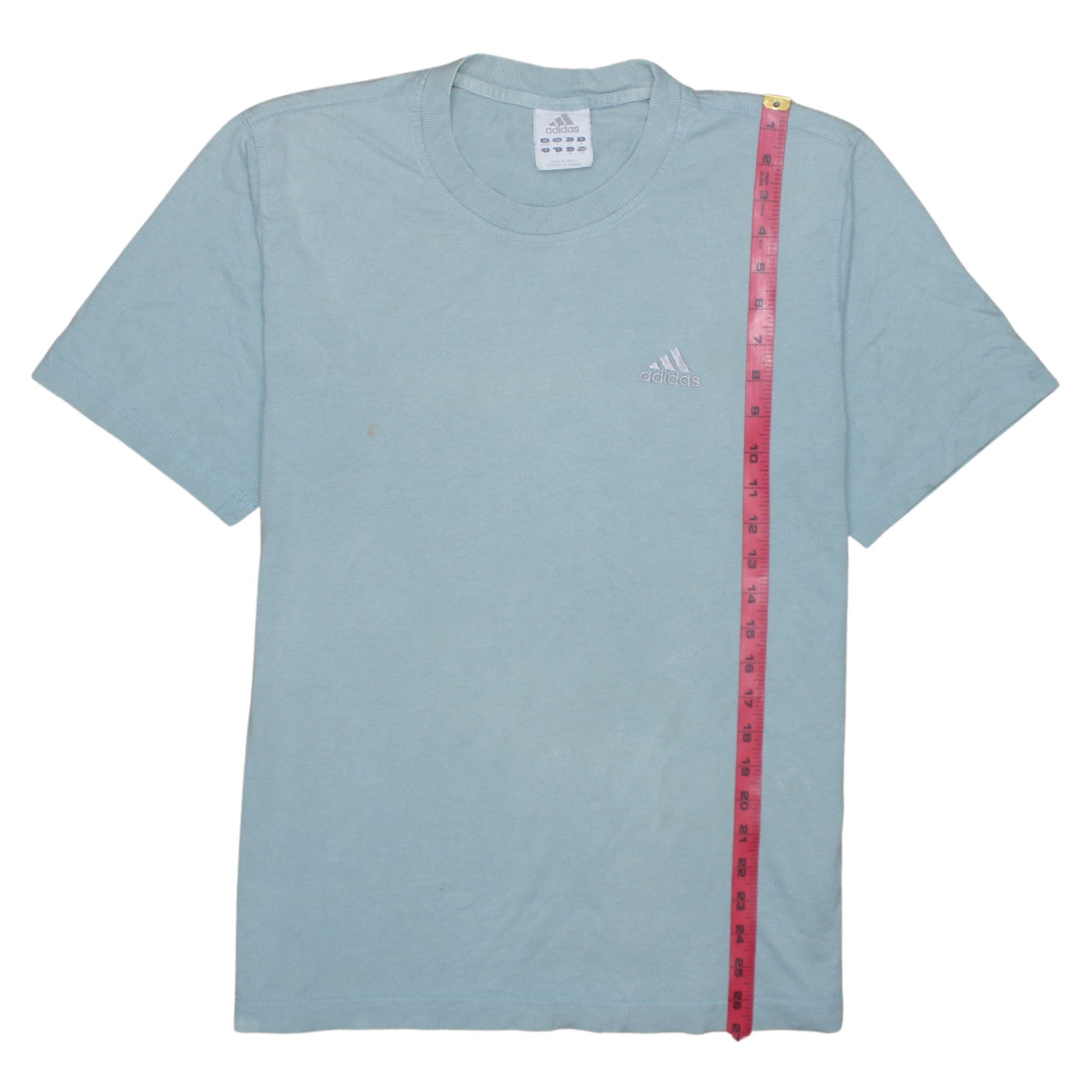 Adidas Men's Blue Cotton Crew Neck Sports T-Shirt Size S