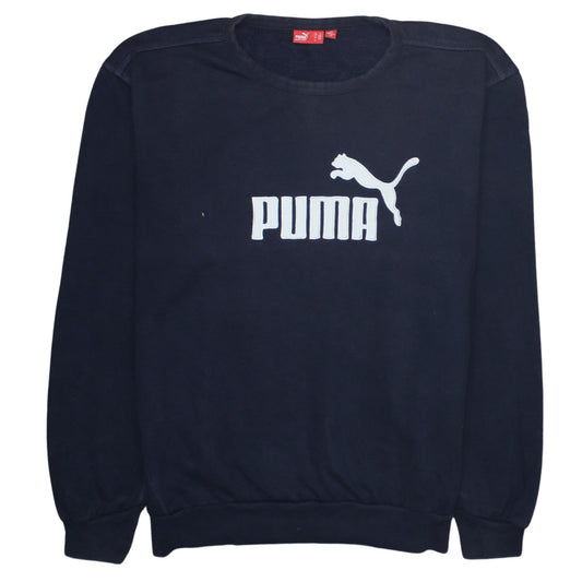 Puma Men's Blue Logo Pullover Sweatshirt Size L