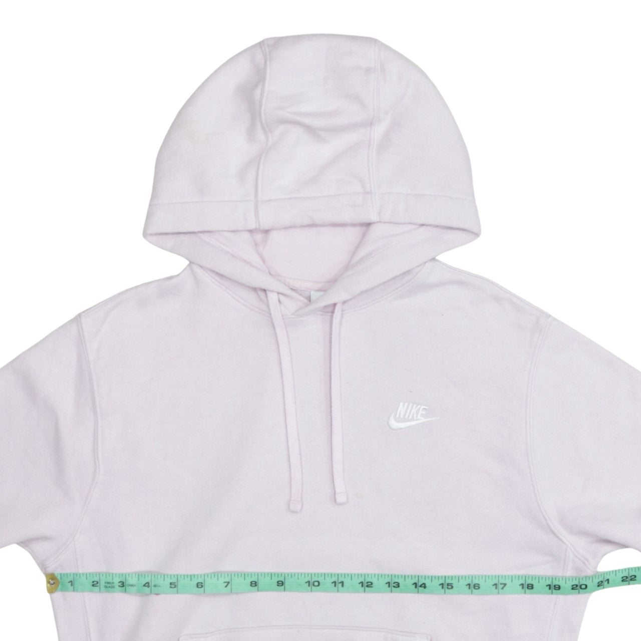 Nike Women’s Pink Pullover Hoodie Small Embroidered Logo Cotton Blend