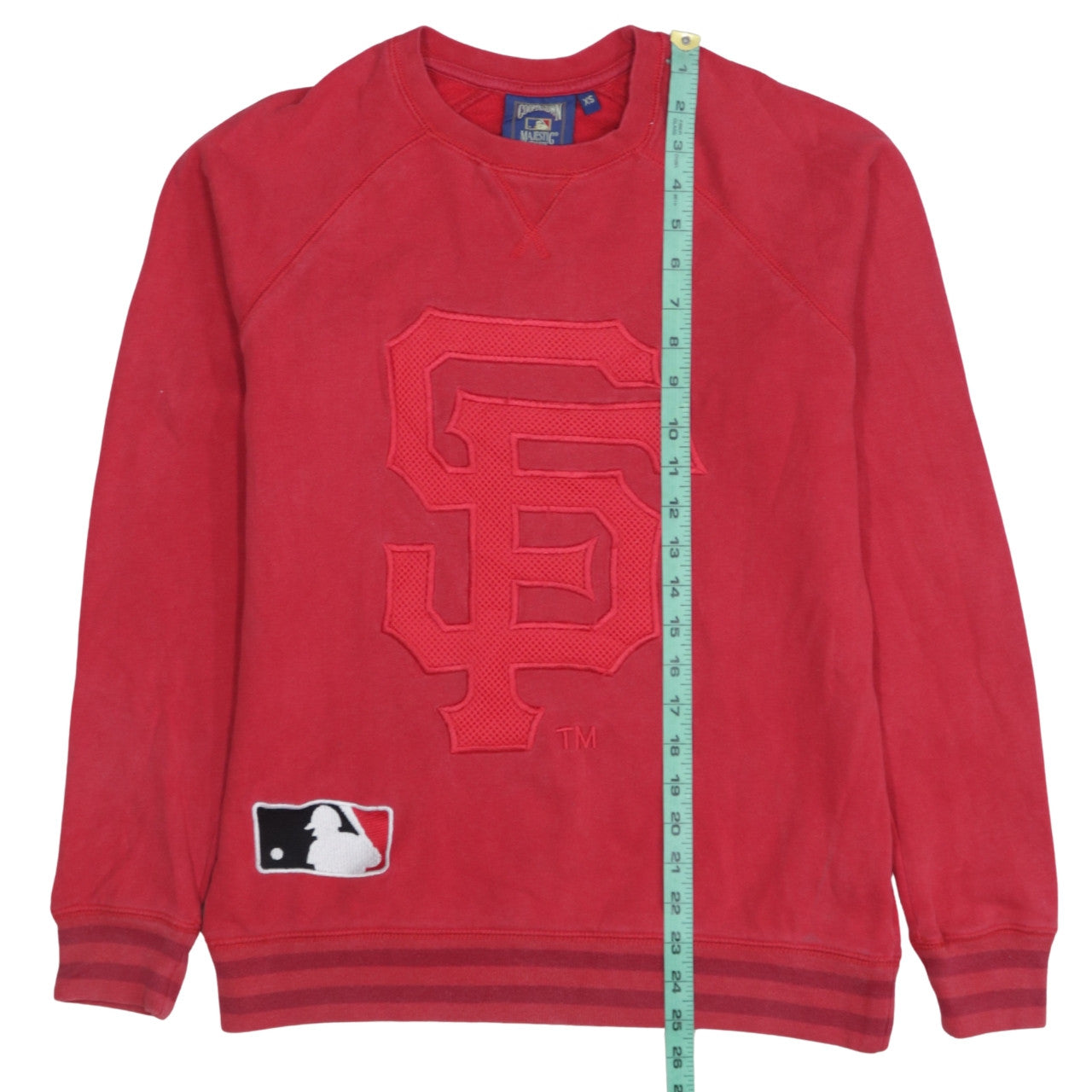 Majestic Men's Red Crew Neck Sweatshirt XS Sports Graphic Pullover