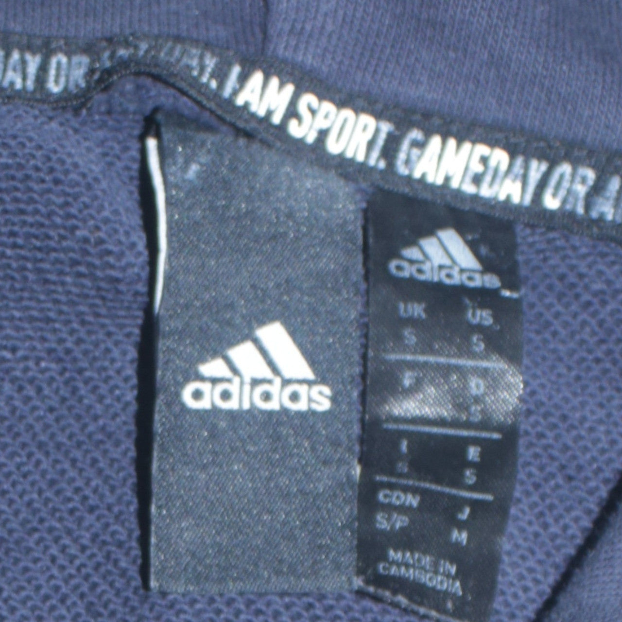 Adidas Men's Blue Pullover Hoodie Small Logo Sportswear