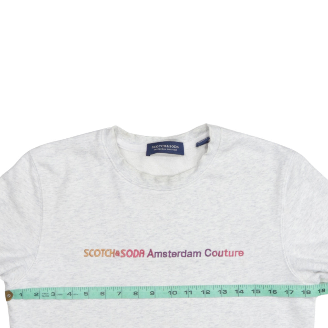 Scotch & Soda Men’s Grey Logo Pullover Sweatshirt Size M