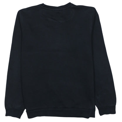 Brand and care label for Puma boys’ black crew neck pullover sweatshirt 14-15 years logo fleece